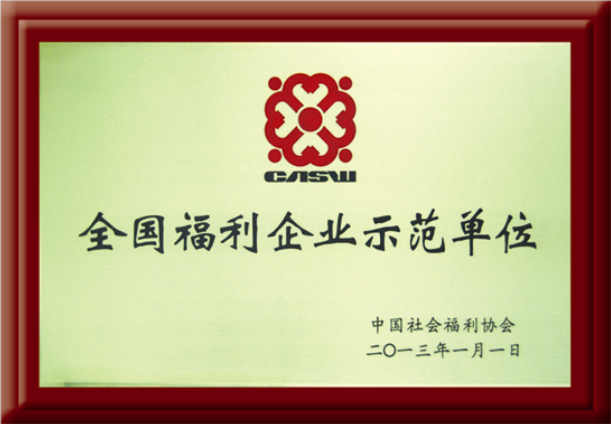 全國福利企業示范單位