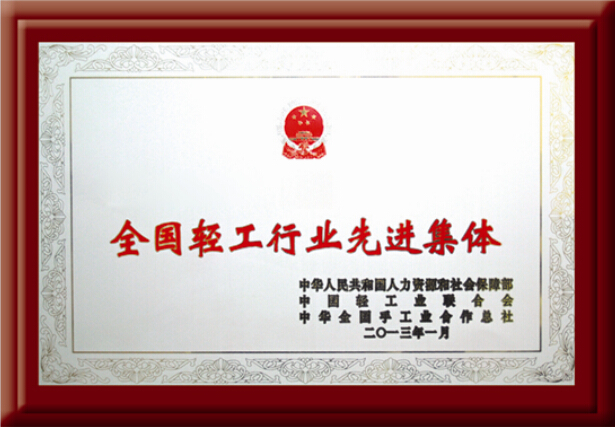 全國輕工行業先進集體